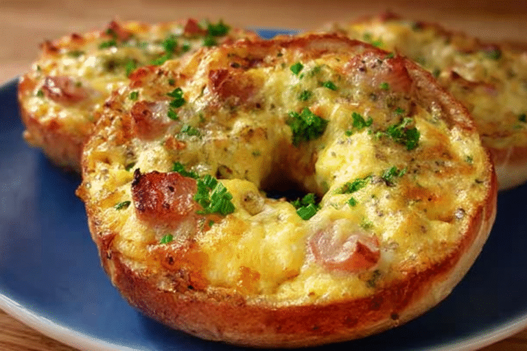 Quiche Stuffed Bagels