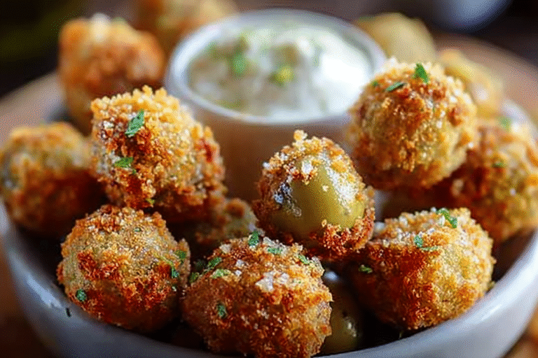 Fried Olives with Garlic Aioli
