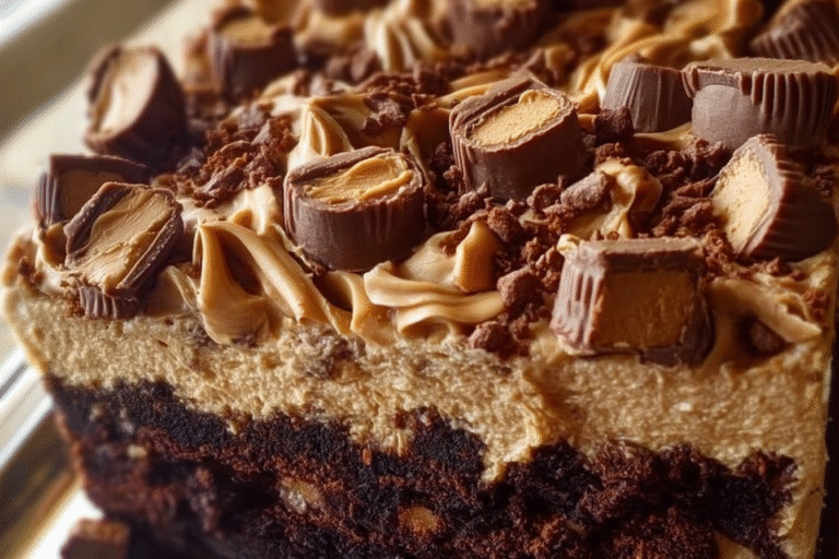Reese’s Peanut Butter Earthquake Cake