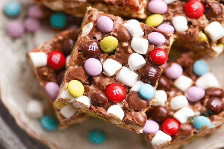 Maple Marshmallow M&M Bars