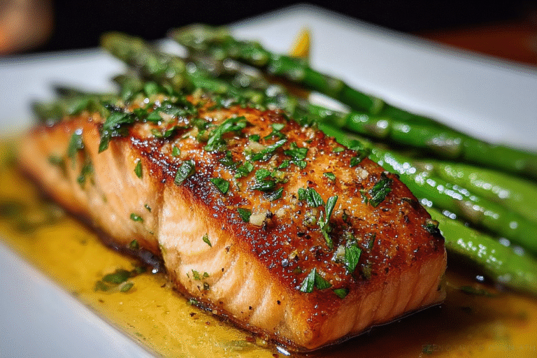 Garlic Butter Salmon & Asparagus
