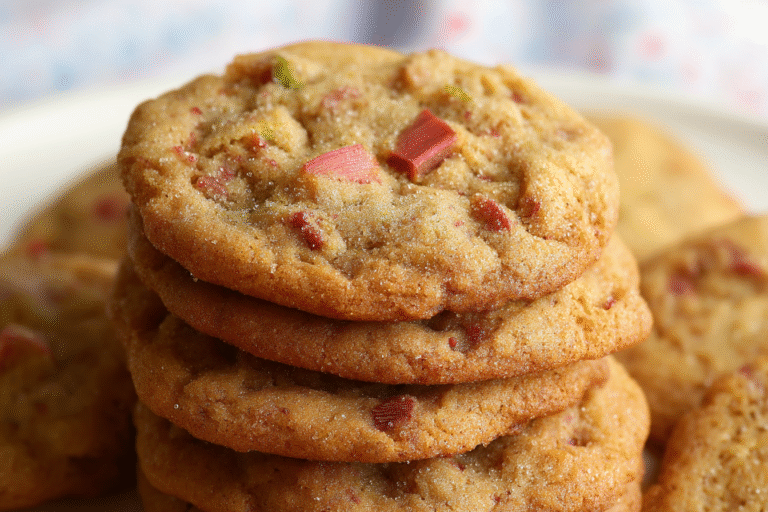 Brown Sugar Rhubarb Cookies