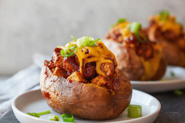Barbecue Tempeh Stuffed Potatoes