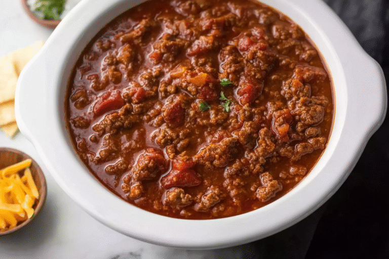 Hearty Slow Cooker All Meat Chili