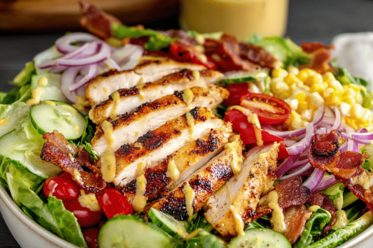 Grilled Chicken Salad with Honey Mustard Dressing