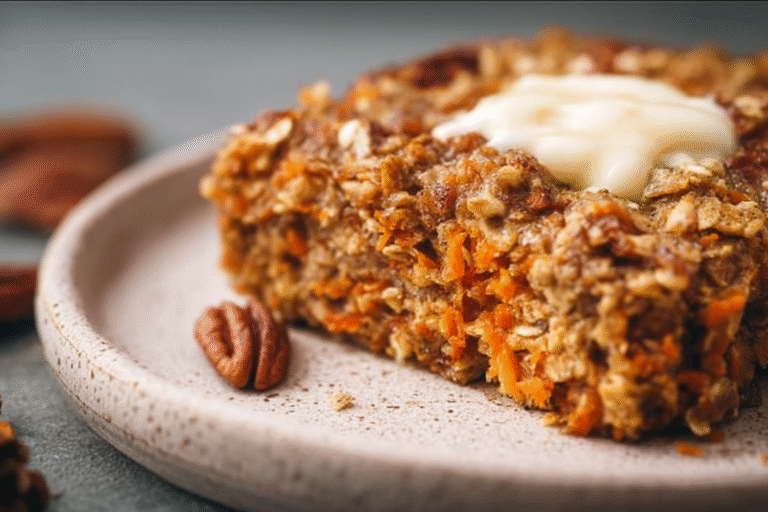 High Protein Carrot Cake Baked Oatmeal