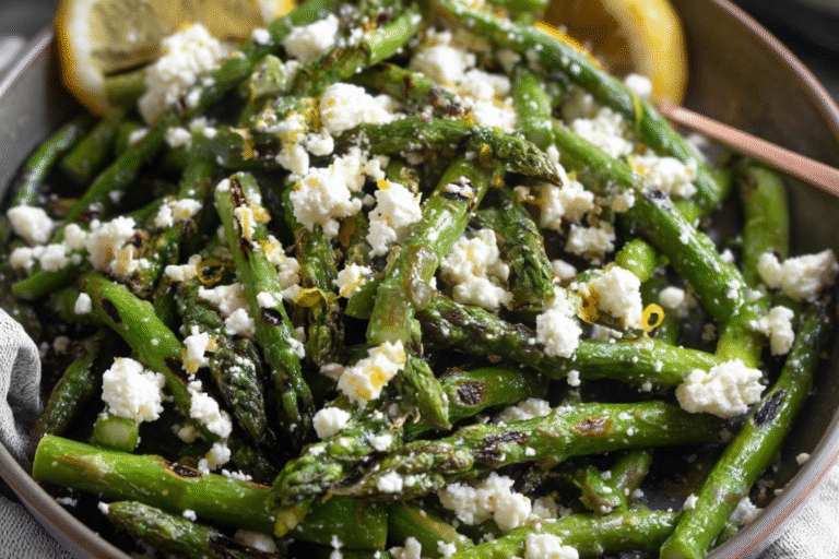 Grilled Asparagus Salad with Feta & Lemon