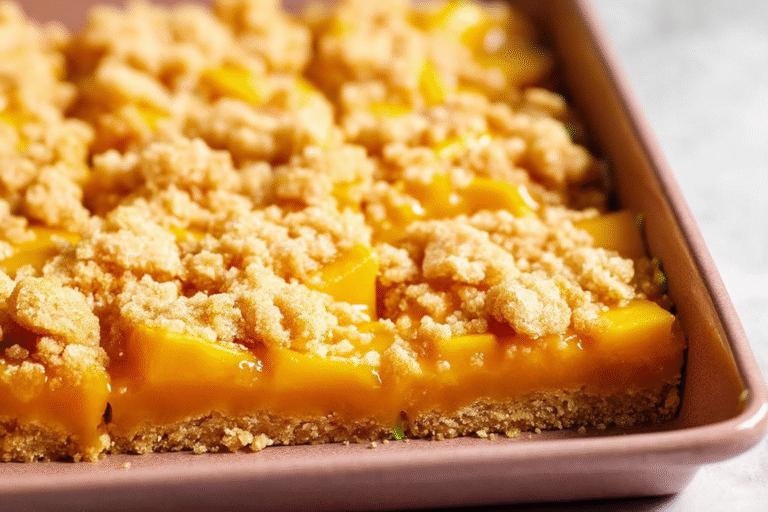 Mango Bars with Lime Glaze