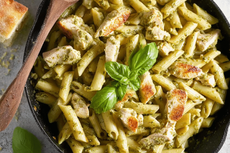 Creamy Chicken Pesto Pasta