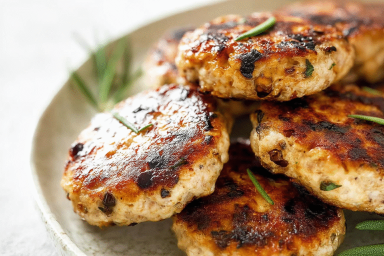 Homemade Chicken Apple Sausage Patties