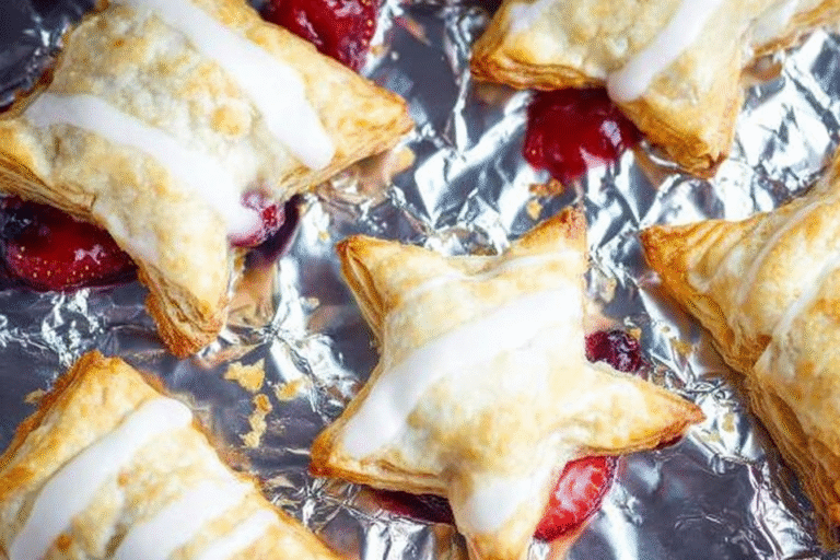 Fresh Blueberry & Strawberry Star Hand Pies