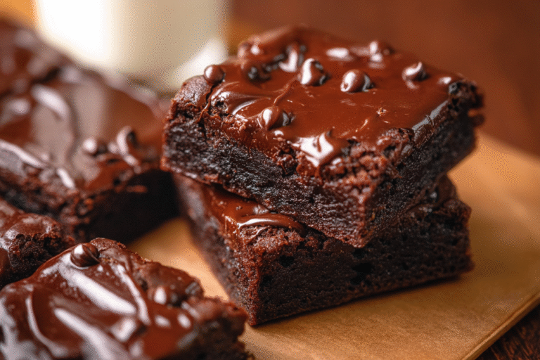 Chocolate Ganache Gooey Brownies