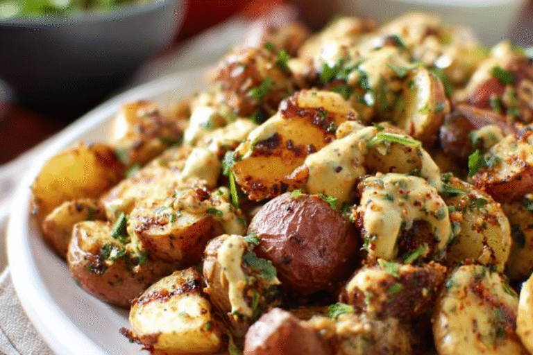 Smoky Aioli Grilled Potato Salad