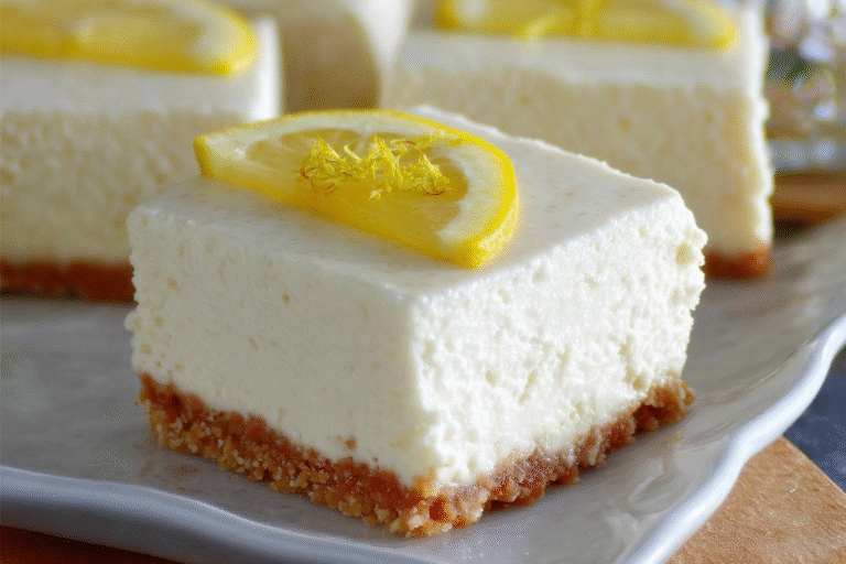 No-Bake Lemon Ricotta Cheesecake Bars