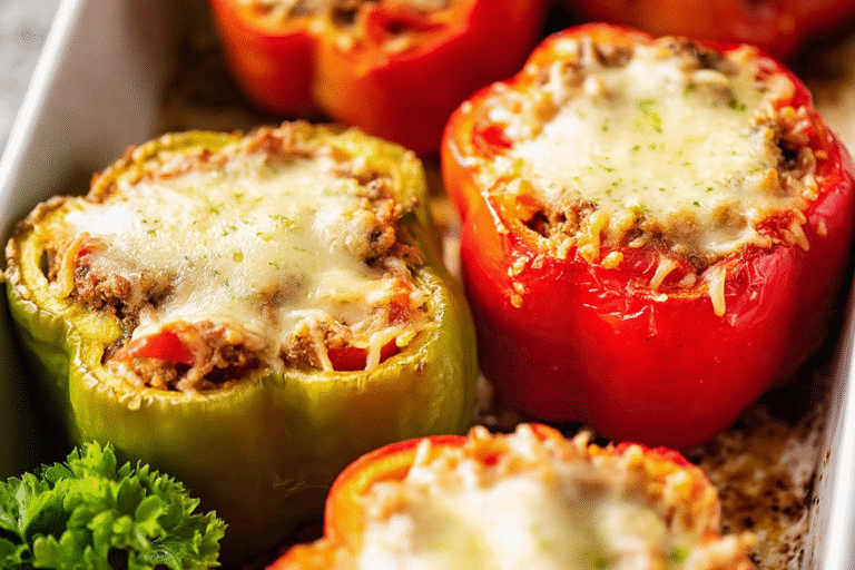Stuffed Bell Peppers with Cheese