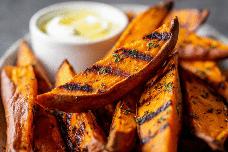 Sweet & Smoky Grilled Sweet Potato Wedges