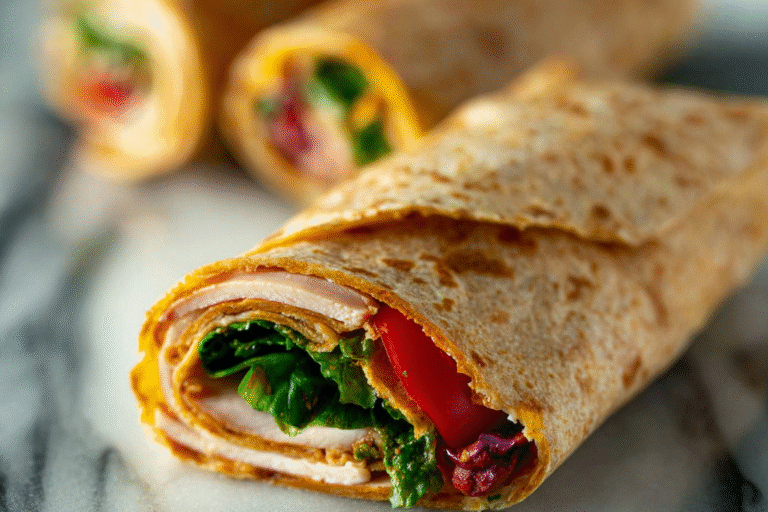 Turkey, Hummus & Veggie Wraps – Quick, Healthy Lunch