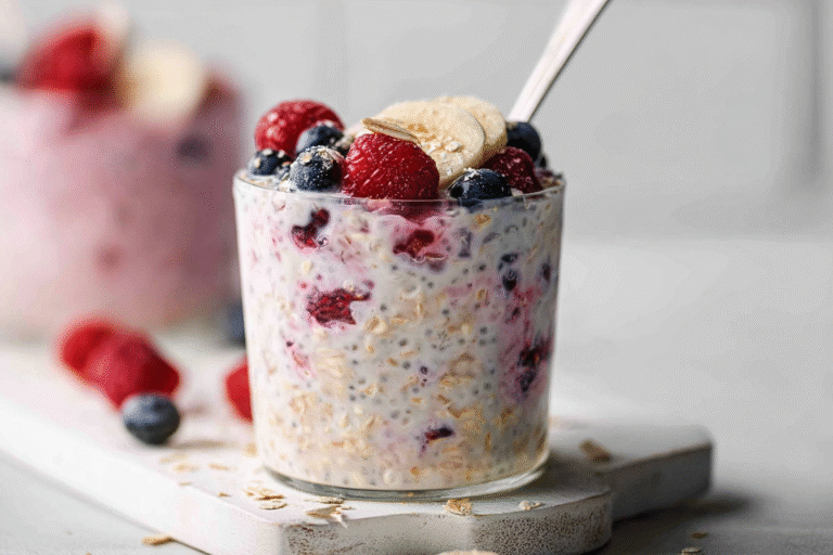 Overnight Oats with Frozen Fruit – Easy, Healthy Breakfast