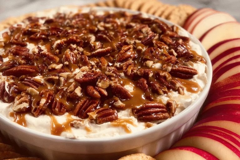 Salted Caramel Pecan Cheesecake Dip – The Irresistible Dessert Everyone Will Talk About