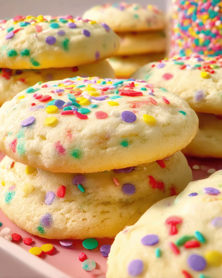Funfetti Cream Cheese Cloud Cookies – Soft, Fluffy, and Perfectly Sweet